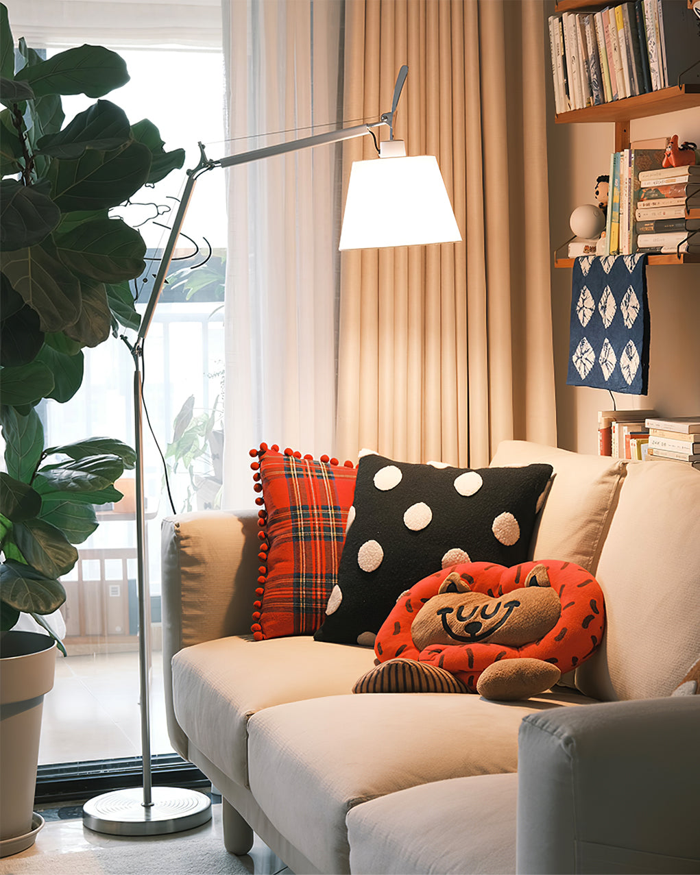 LED Modern Classic Floor Lamp with Adjustable Height for Living Room & Bedroom Lighting