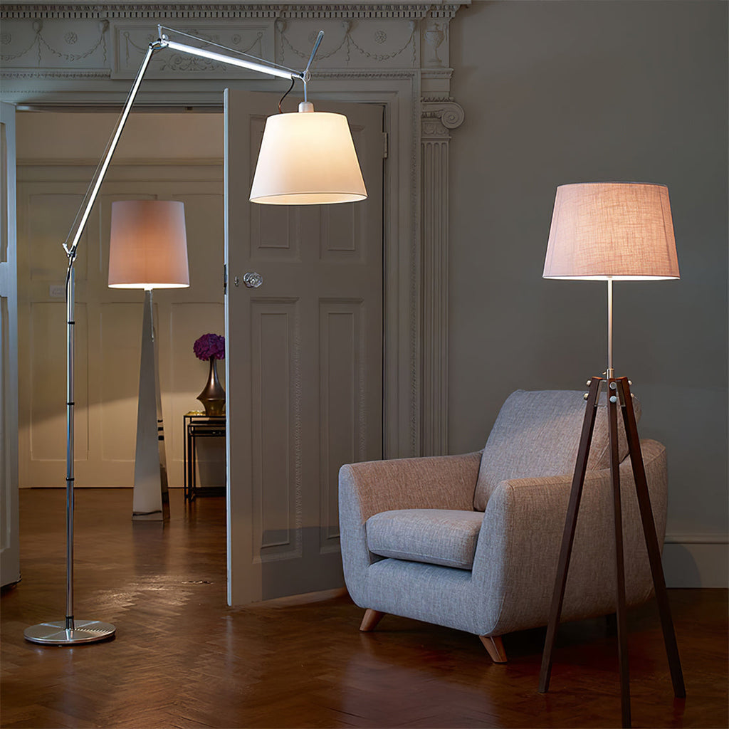 LED Modern Classic Floor Lamp with Adjustable Height for Living Room & Bedroom Lighting