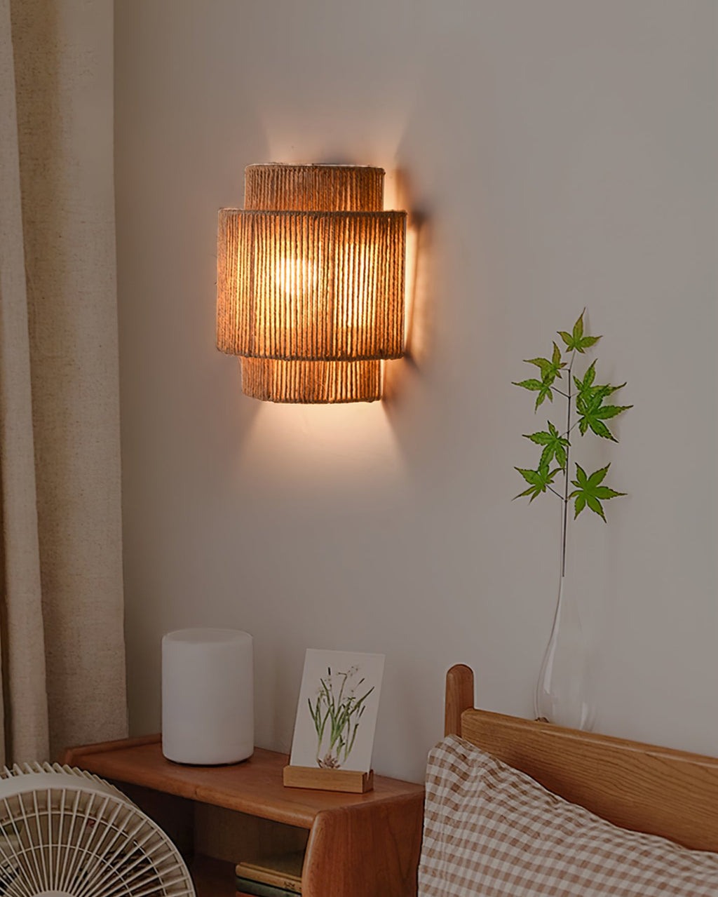 LED Rope Wall Lamp - Adjustable Fixture with Warm White Light for Living Room, Bedroom & Hallway Lighting