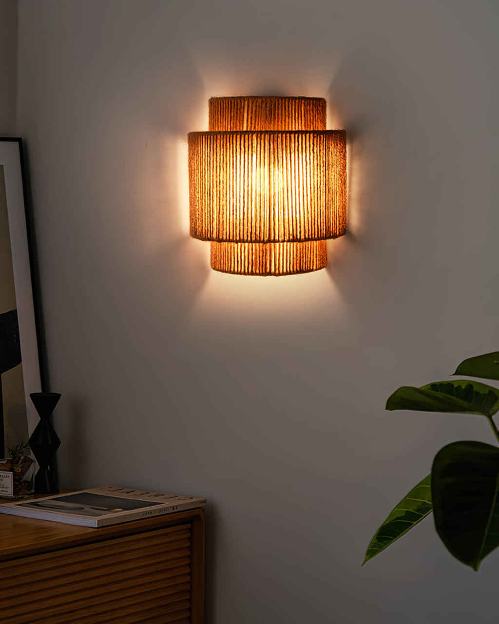 LED Rope Wall Lamp - Adjustable Fixture with Warm White Light for Living Room, Bedroom & Hallway Lighting