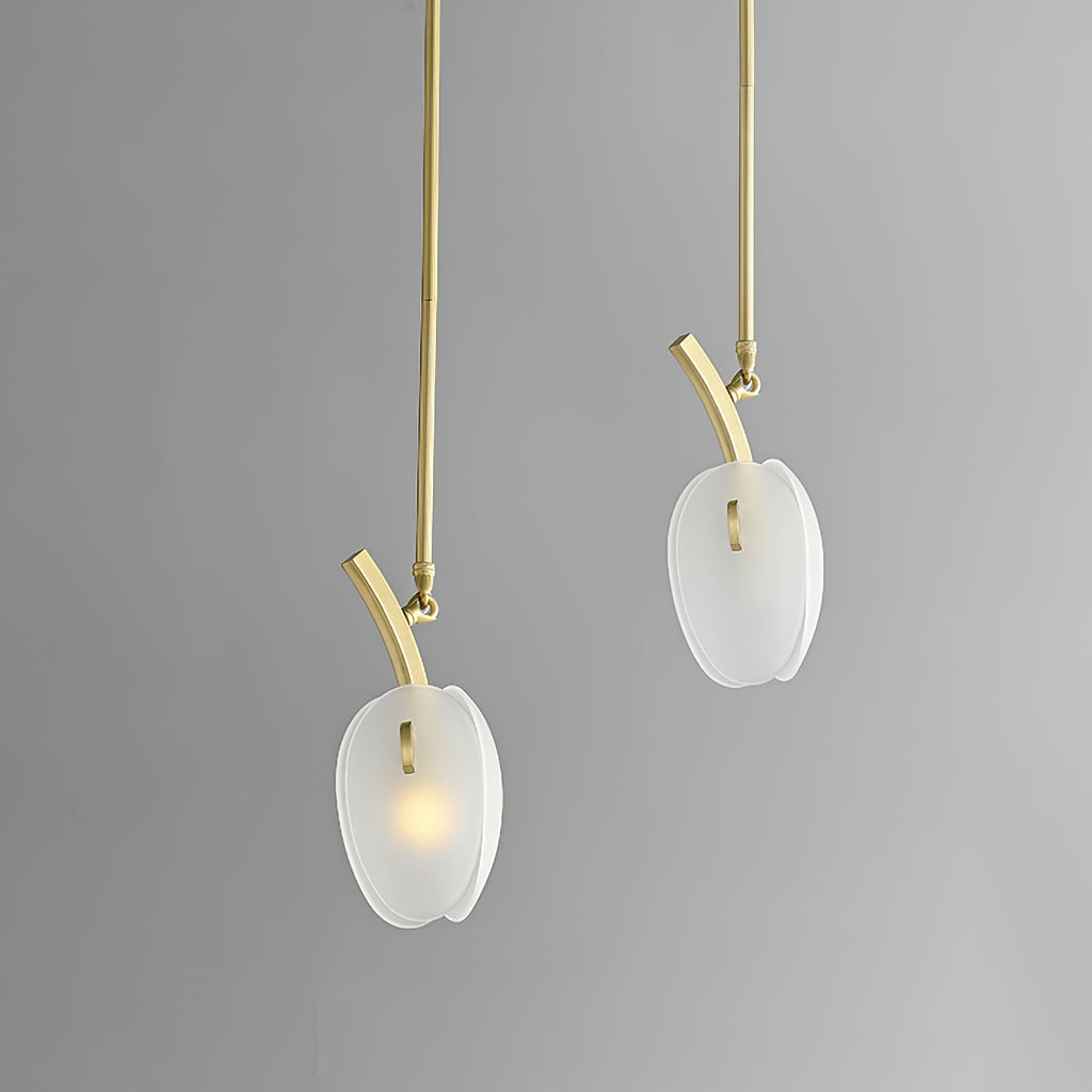 Tulip Bud Chandelier | Hand-Blown Glass, Gold Finish & Ideal for Indoor Spaces
