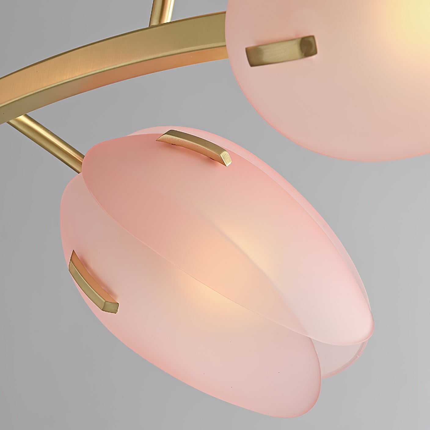 Tulip Bud Chandelier | Hand-Blown Glass, Gold Finish & Ideal for Indoor Spaces