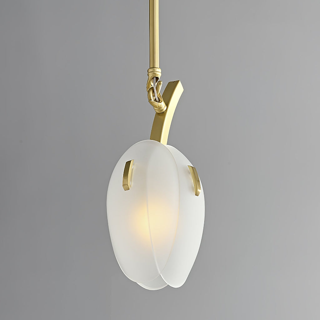 Tulip Bud Chandelier | Hand-Blown Glass, Gold Finish & Ideal for Indoor Spaces