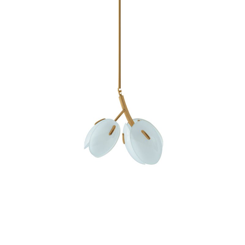 Tulip Bud Chandelier | Hand-Blown Glass, Gold Finish & Ideal for Indoor Spaces
