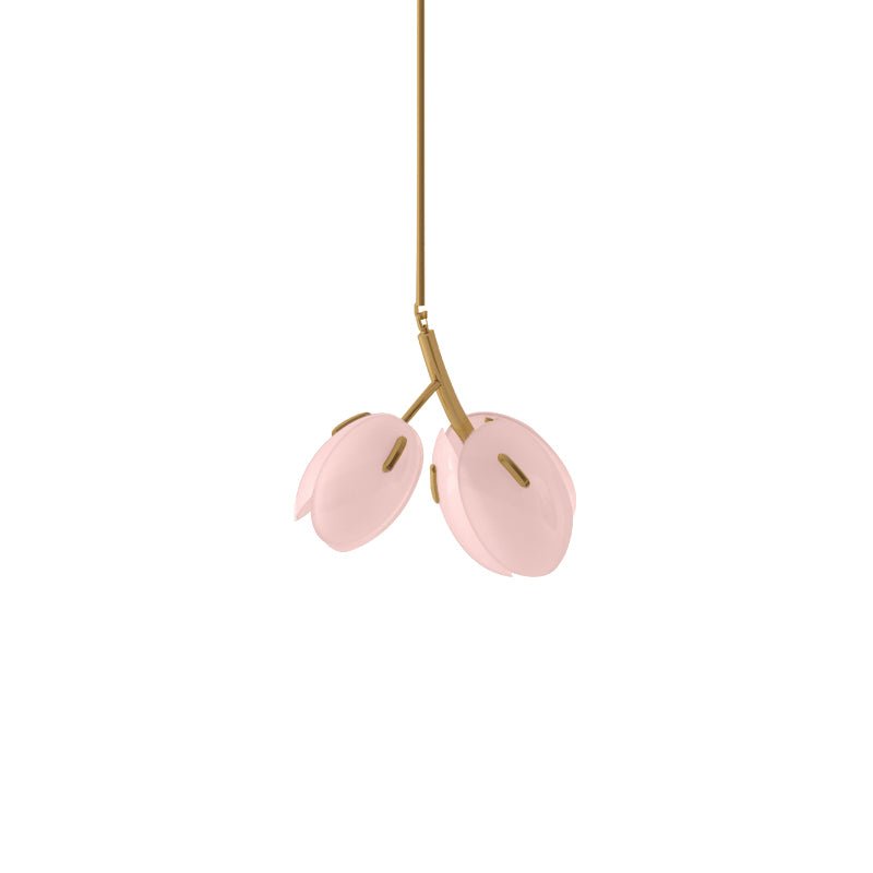 Tulip Bud Chandelier | Hand-Blown Glass, Gold Finish & Ideal for Indoor Spaces