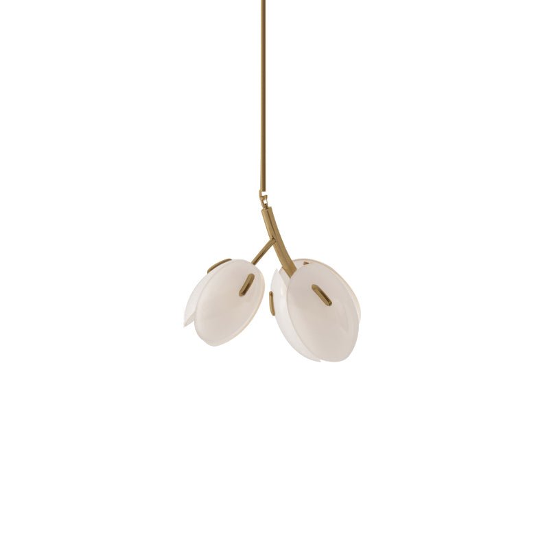 Tulip Bud Chandelier | Hand-Blown Glass, Gold Finish & Ideal for Indoor Spaces