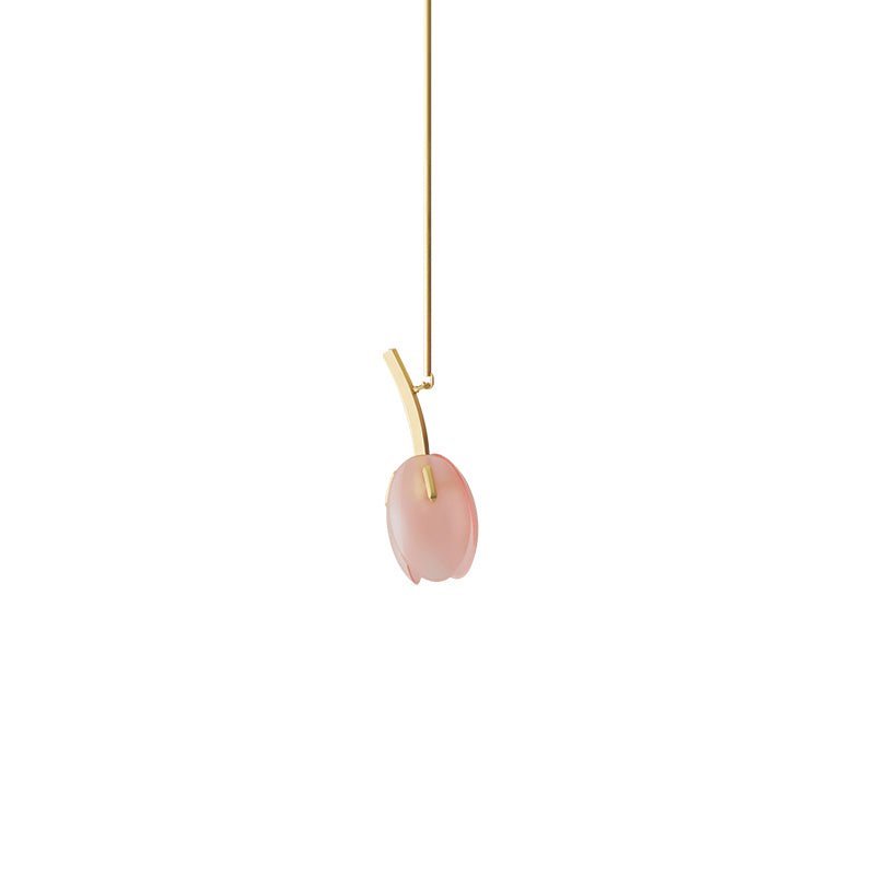 Tulip Bud Chandelier | Hand-Blown Glass, Gold Finish & Ideal for Indoor Spaces