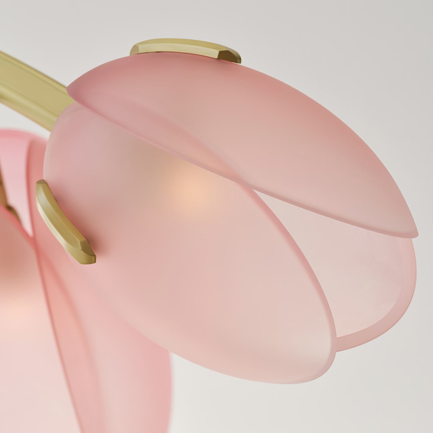 Tulip Bud Chandelier | Hand-Blown Glass, Gold Finish & Ideal for Indoor Spaces