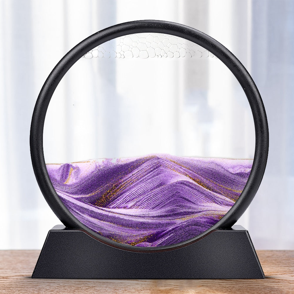 Elegant Sand Art Gifts: Intricate Circle Sand Art for Office Desk Decor and Adult Relaxation