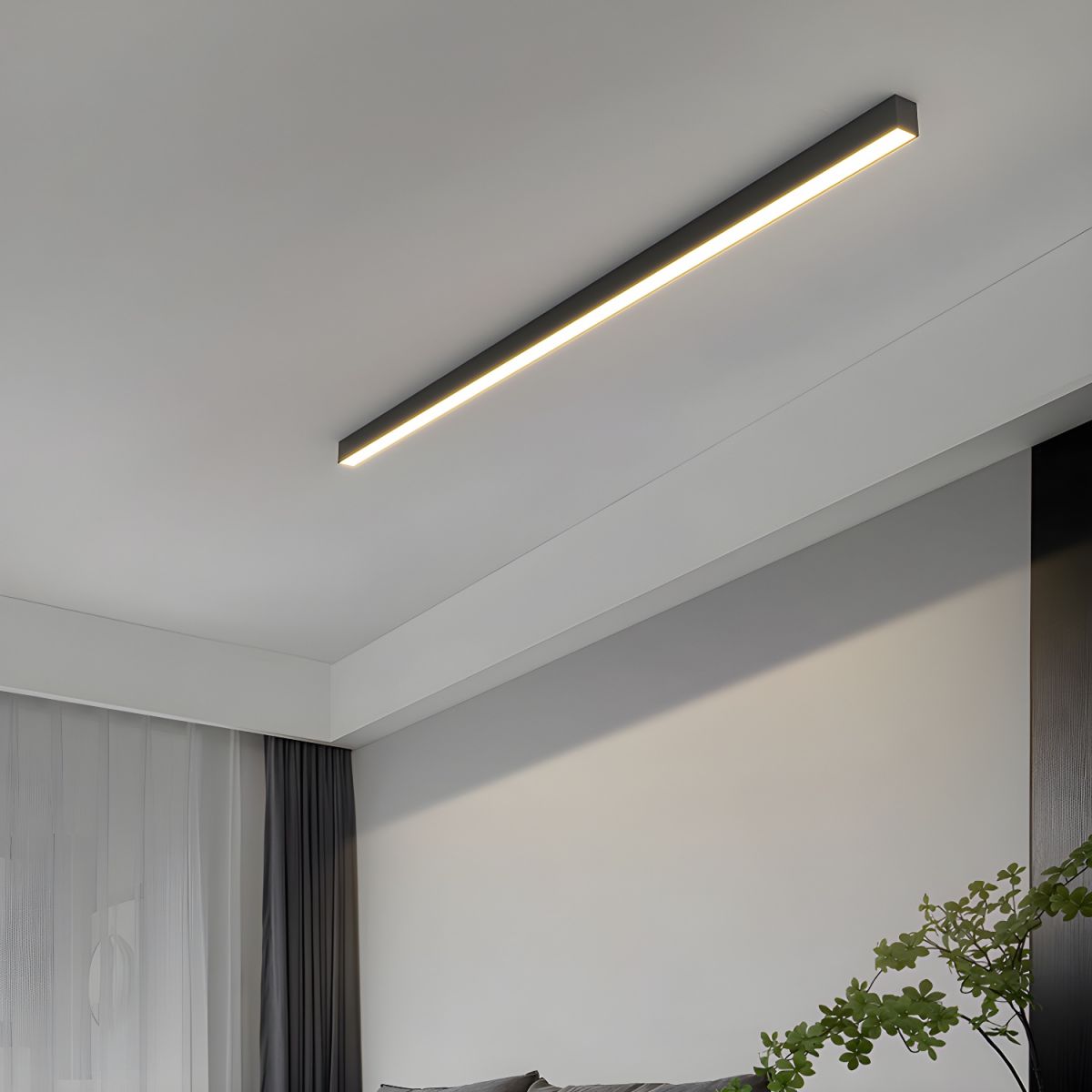 Ultra Slim Linear Ceiling Light | Integrated LED, IP20 Damp-Rated & Ideal for Modern Kitchens and Office Spaces