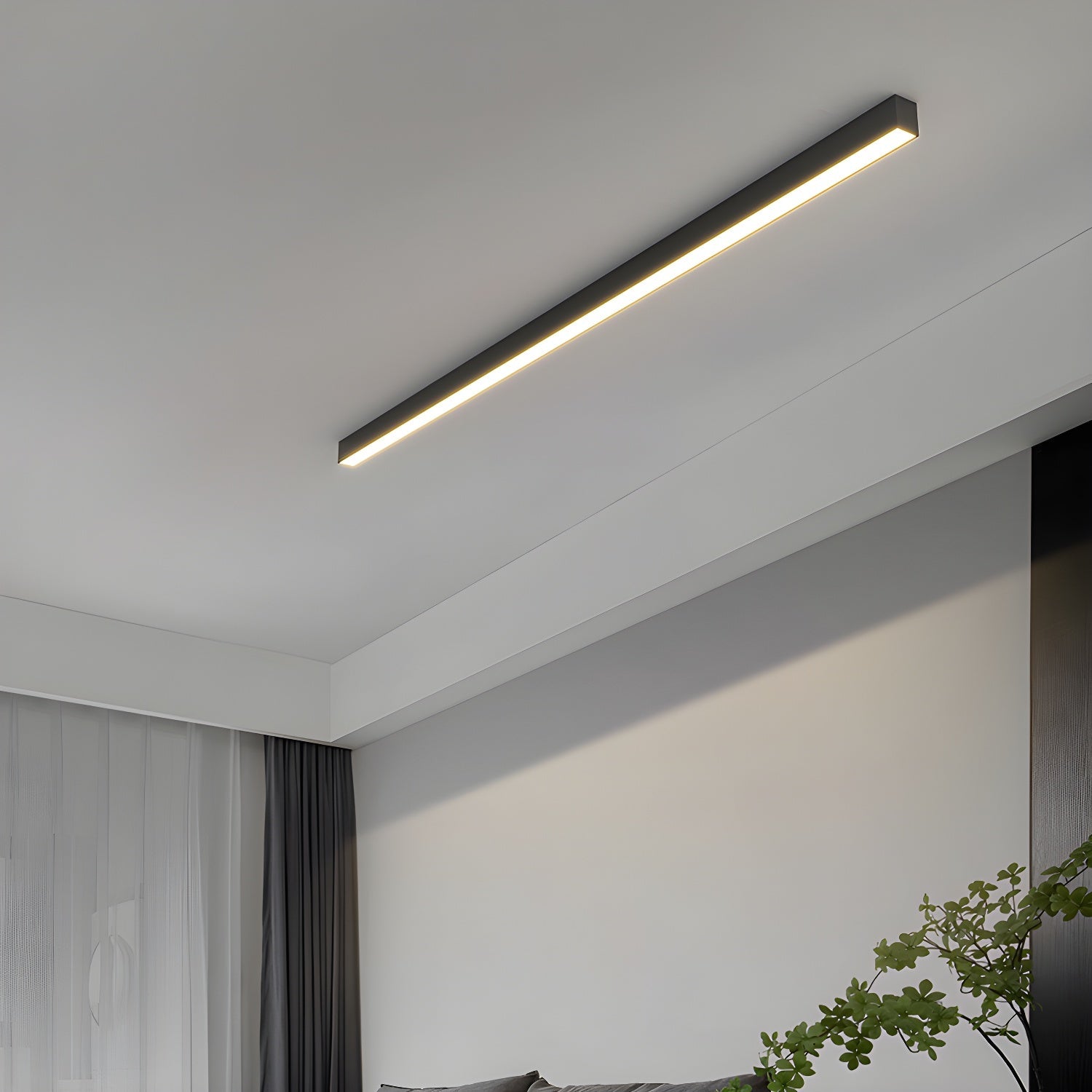 Ultra Slim Linear Ceiling Light | Integrated LED, IP20 Damp-Rated & Ideal for Modern Kitchens and Office Spaces