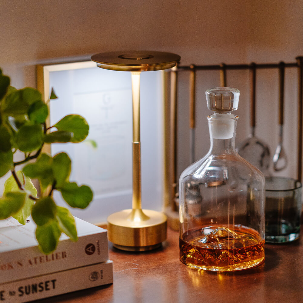 Cordless Metallic Table Lamp - Modern Design for Home & Office Lighting