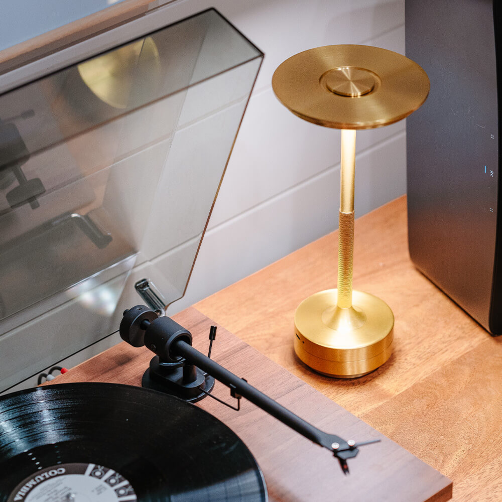 Cordless Metallic Table Lamp - Modern Design for Home & Office Lighting