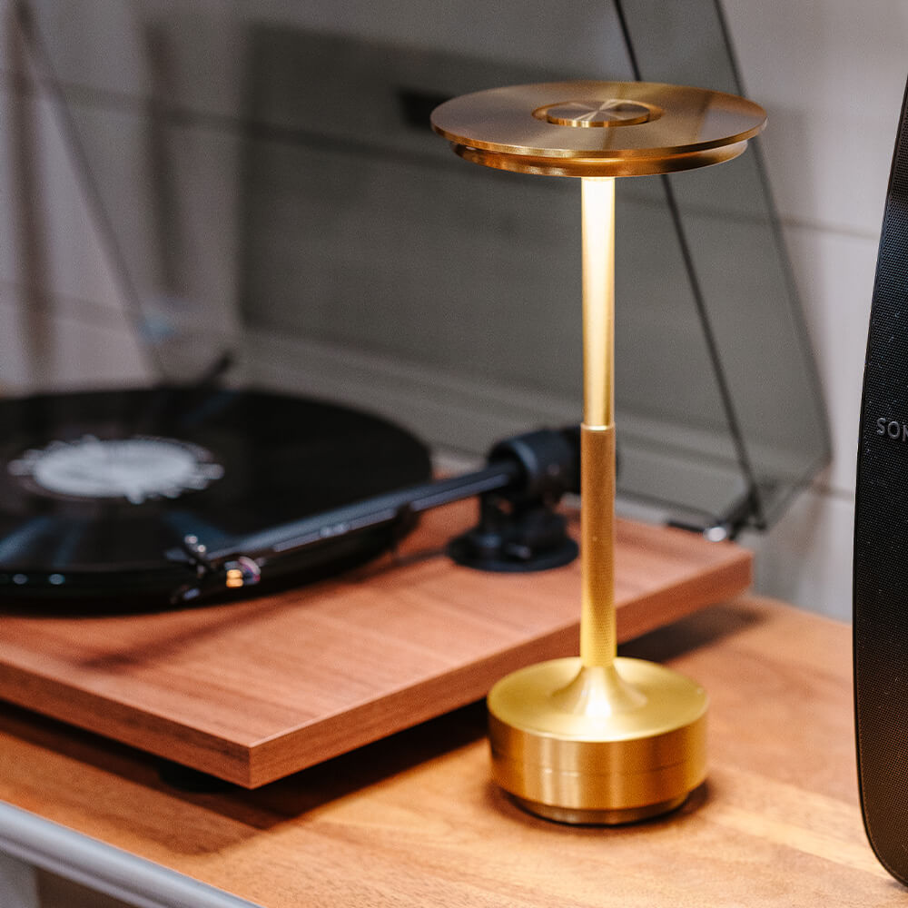 Cordless Metallic Table Lamp - Modern Design for Home & Office Lighting