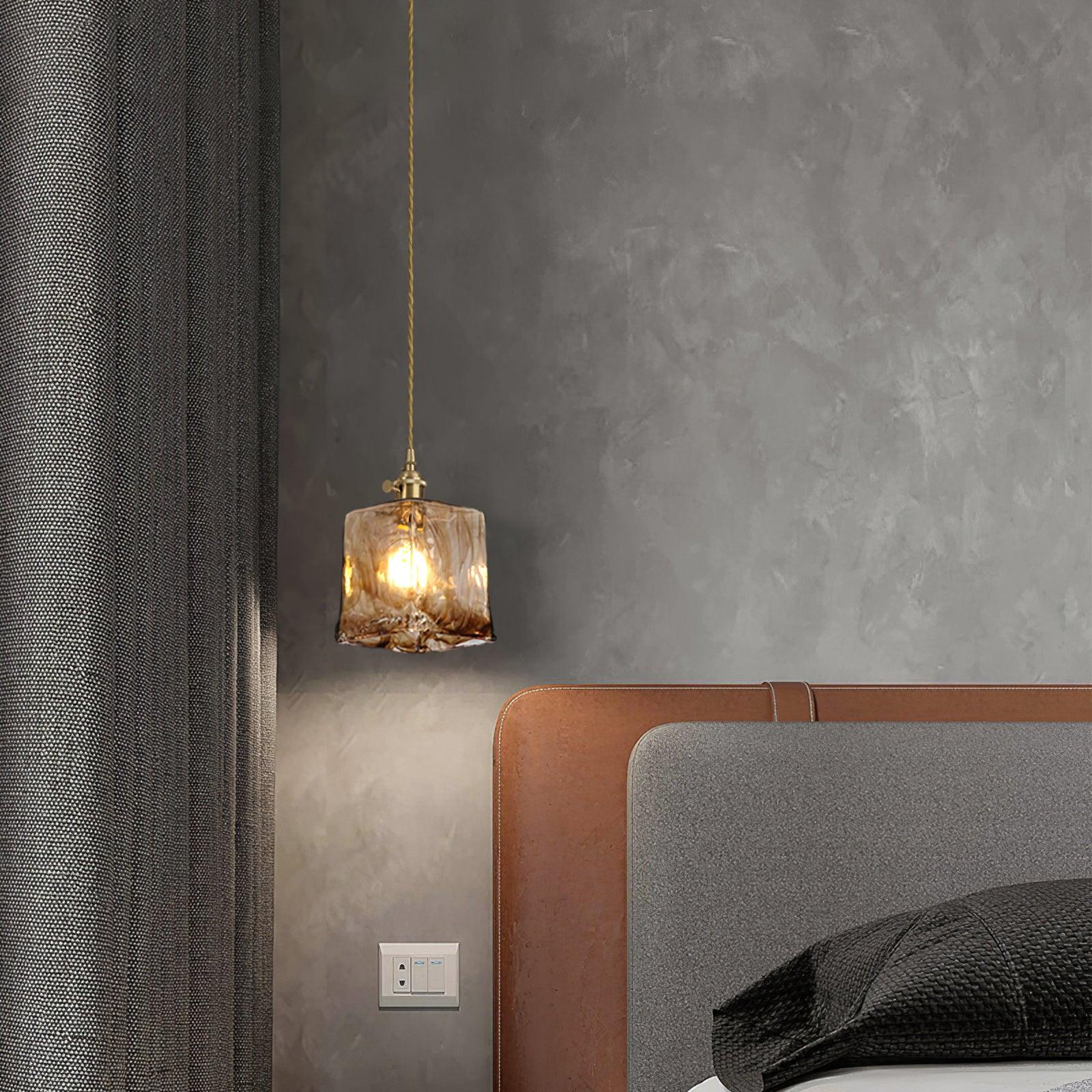 Vintage Brass & Glass Pendant Light | Cozy, Rustic Design for Indoor Spaces & Ambient Lighting