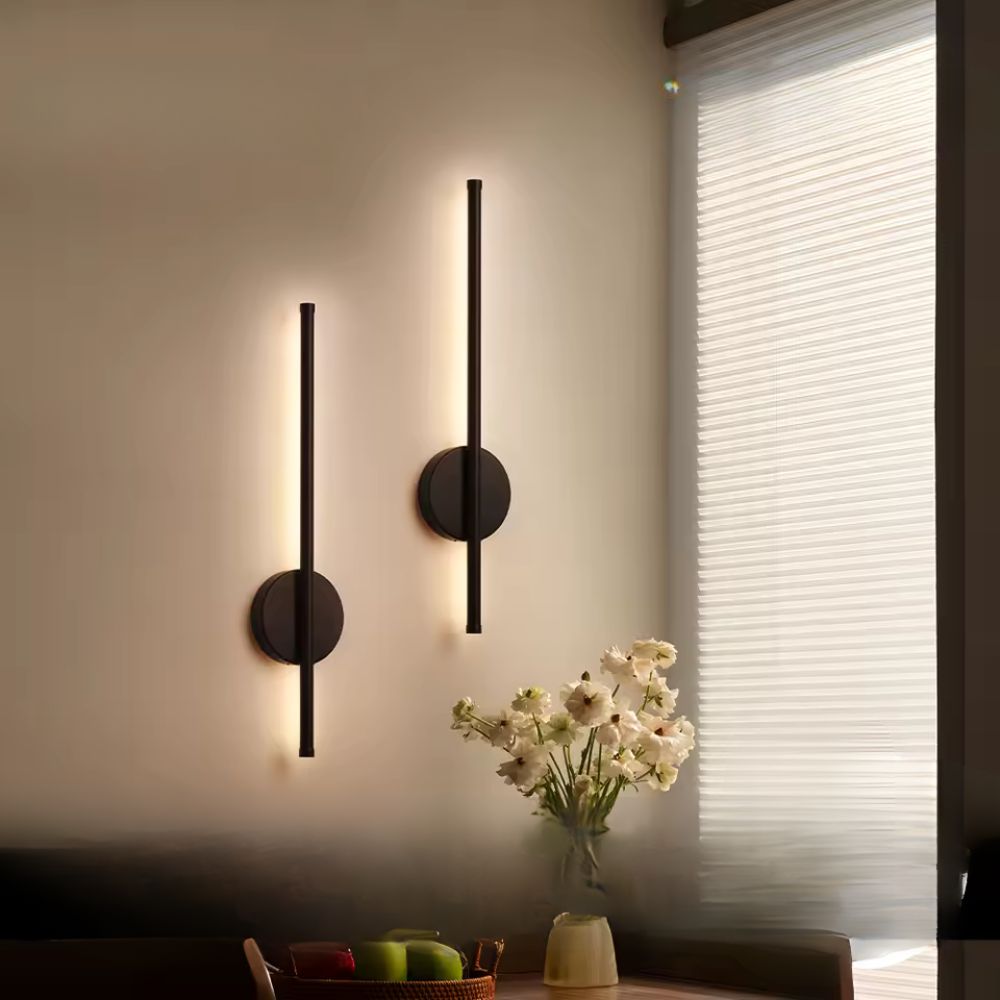Wireless Modern Wall Light Fixture with Adjustable Brightness for Living Room, Bedroom, and Hallway Lighting