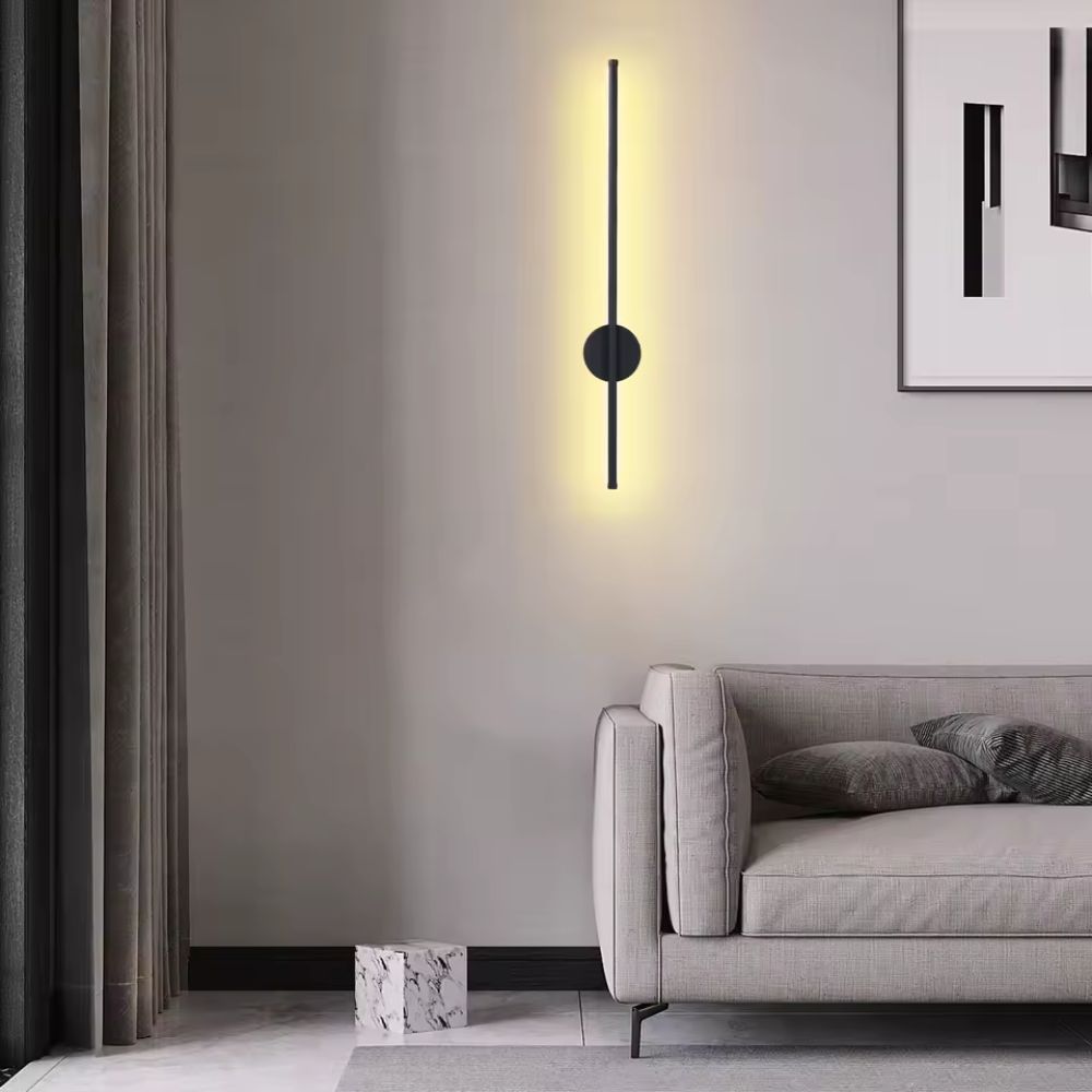 Wireless Modern Wall Light Fixture with Adjustable Brightness for Living Room, Bedroom, and Hallway Lighting