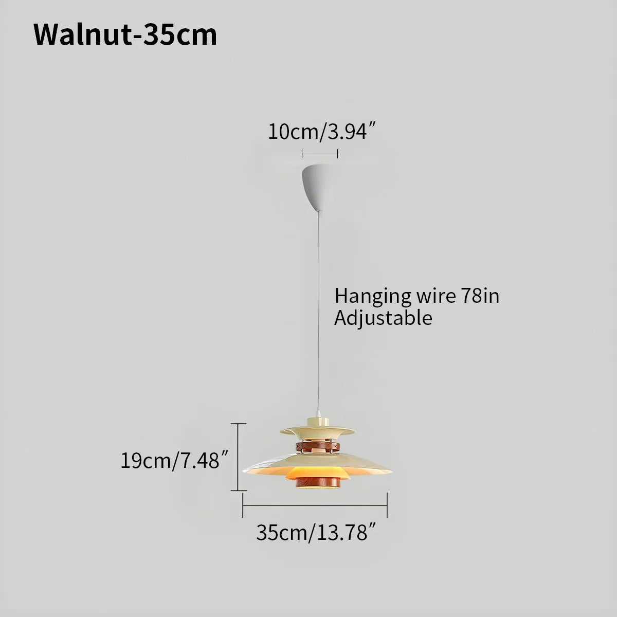 UFO Pendant Light | Adjustable Height, Durable Metal & Wood Design for Kitchen and Dining Areas