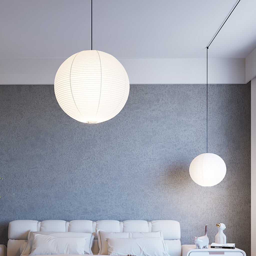 Pendant Swag Light | Handmade Mulberry Paper, Mid-Century Modern Design for Indoor Spaces