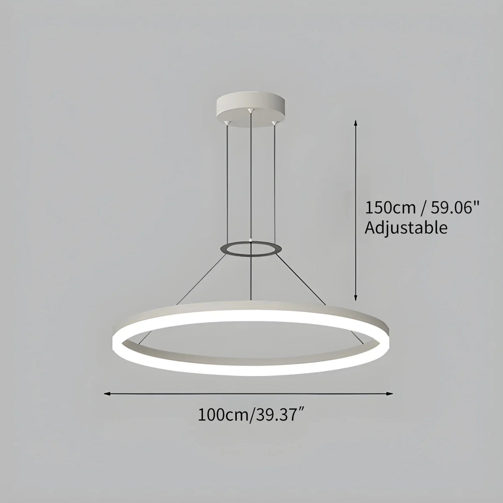 Circular LED Pendant Light | Modern Design, Energy-Saving & Ideal for Living Room, Kitchen, and Office Spaces