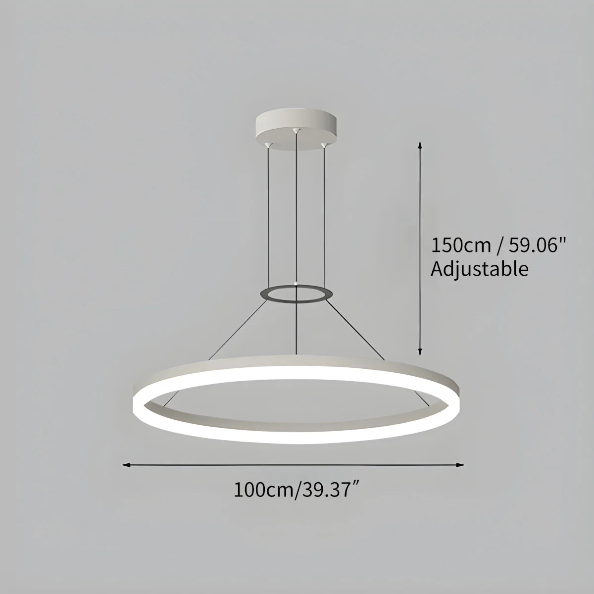 Circular LED Pendant Light | Modern Design, Energy-Saving & Ideal for Living Room, Kitchen, and Office Spaces