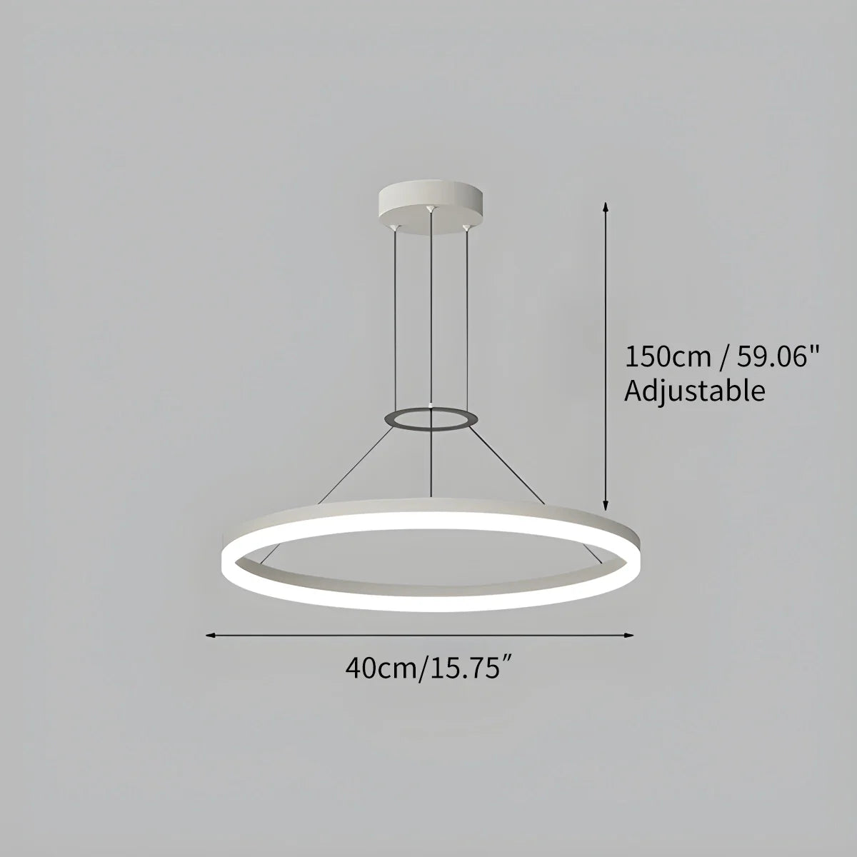 Circular LED Pendant Light | Modern Design, Energy-Saving & Ideal for Living Room, Kitchen, and Office Spaces