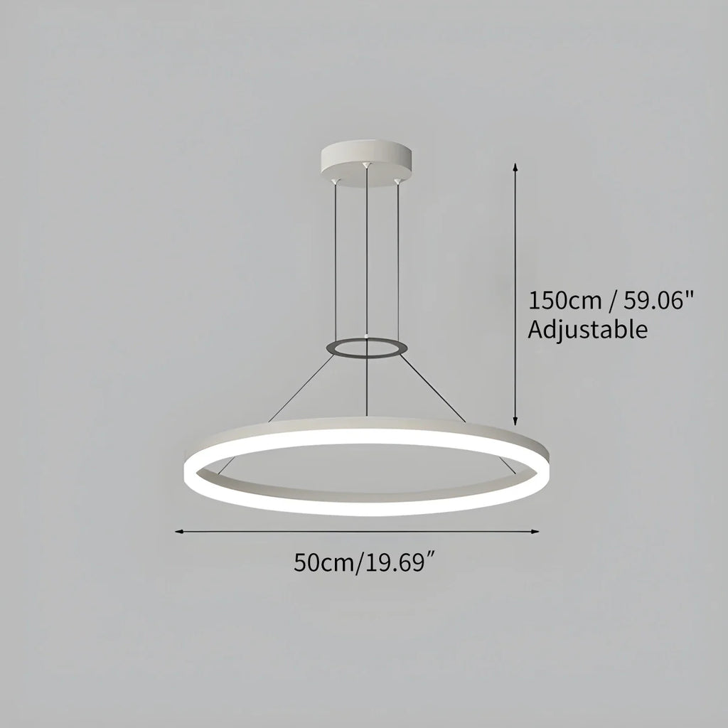 Circular LED Pendant Light | Modern Design, Energy-Saving & Ideal for Living Room, Kitchen, and Office Spaces