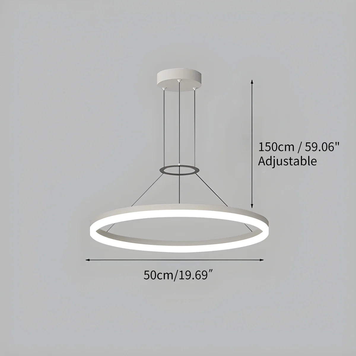 Circular LED Pendant Light | Modern Design, Energy-Saving & Ideal for Living Room, Kitchen, and Office Spaces
