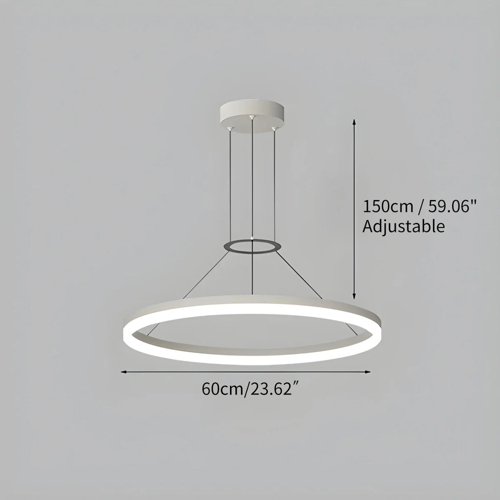 Circular LED Pendant Light | Modern Design, Energy-Saving & Ideal for Living Room, Kitchen, and Office Spaces