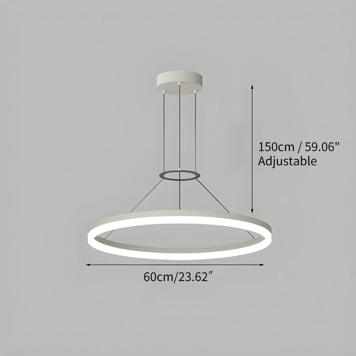 Circular LED Pendant Light | Modern Design, Energy-Saving & Ideal for Living Room, Kitchen, and Office Spaces
