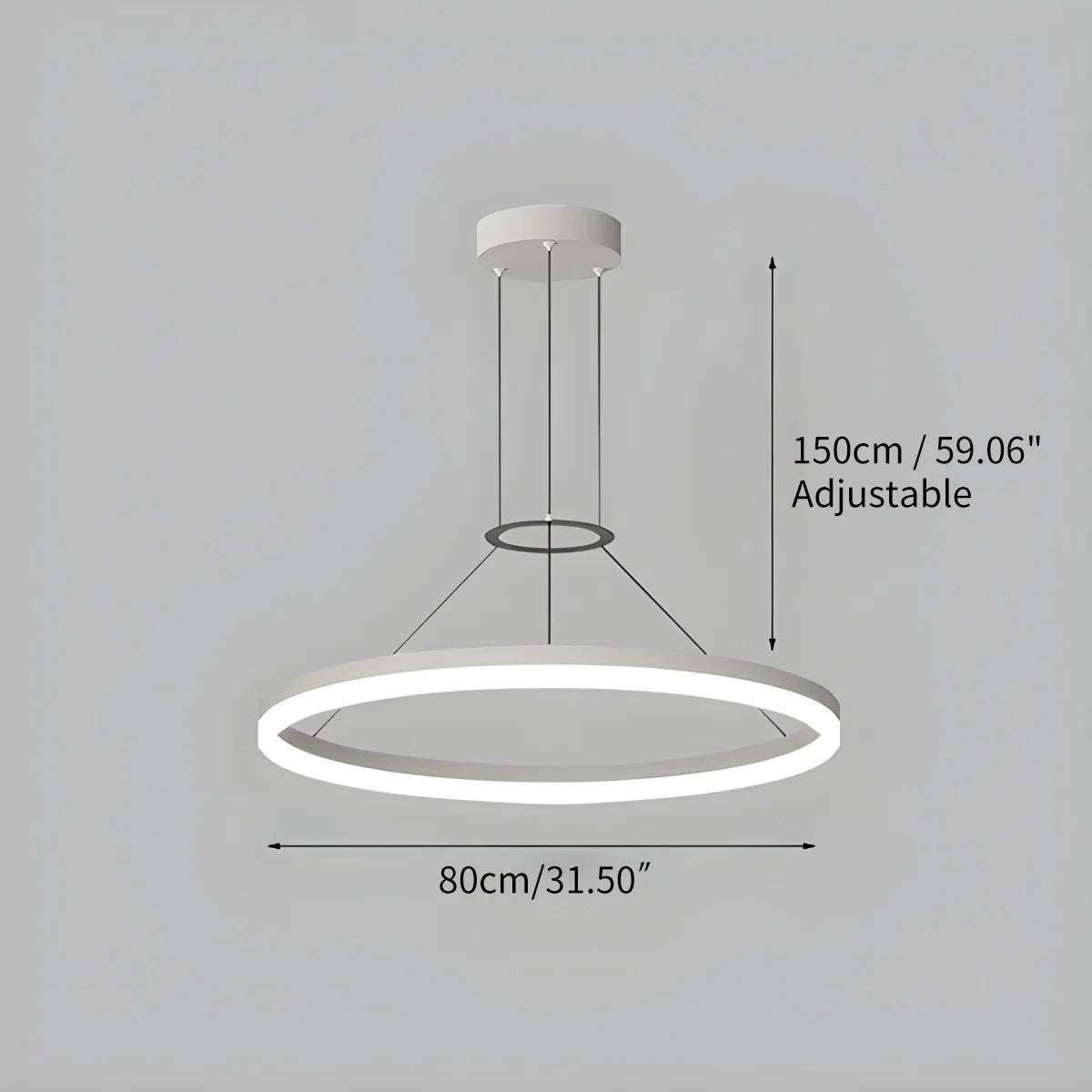 Circular LED Pendant Light | Modern Design, Energy-Saving & Ideal for Living Room, Kitchen, and Office Spaces