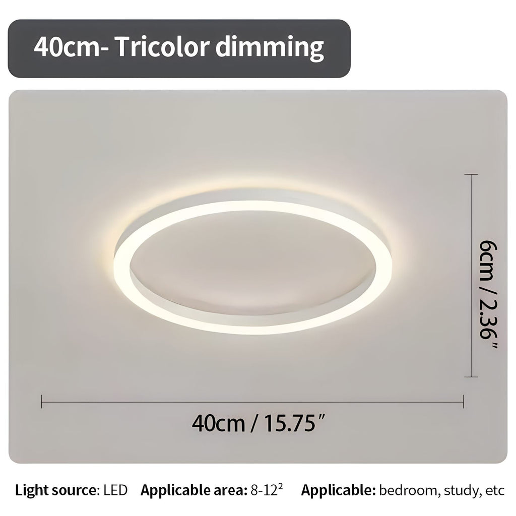 Nordic Circular LED Ceiling Lamp | Energy-Smart, Gentle Diffused Glow & Ideal for Bedroom, Hallway or Living Area