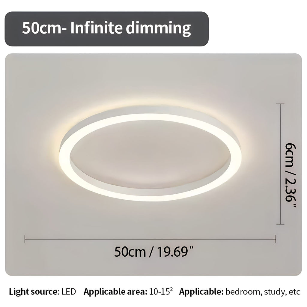 Nordic Circular LED Ceiling Lamp | Energy-Smart, Gentle Diffused Glow & Ideal for Bedroom, Hallway or Living Area