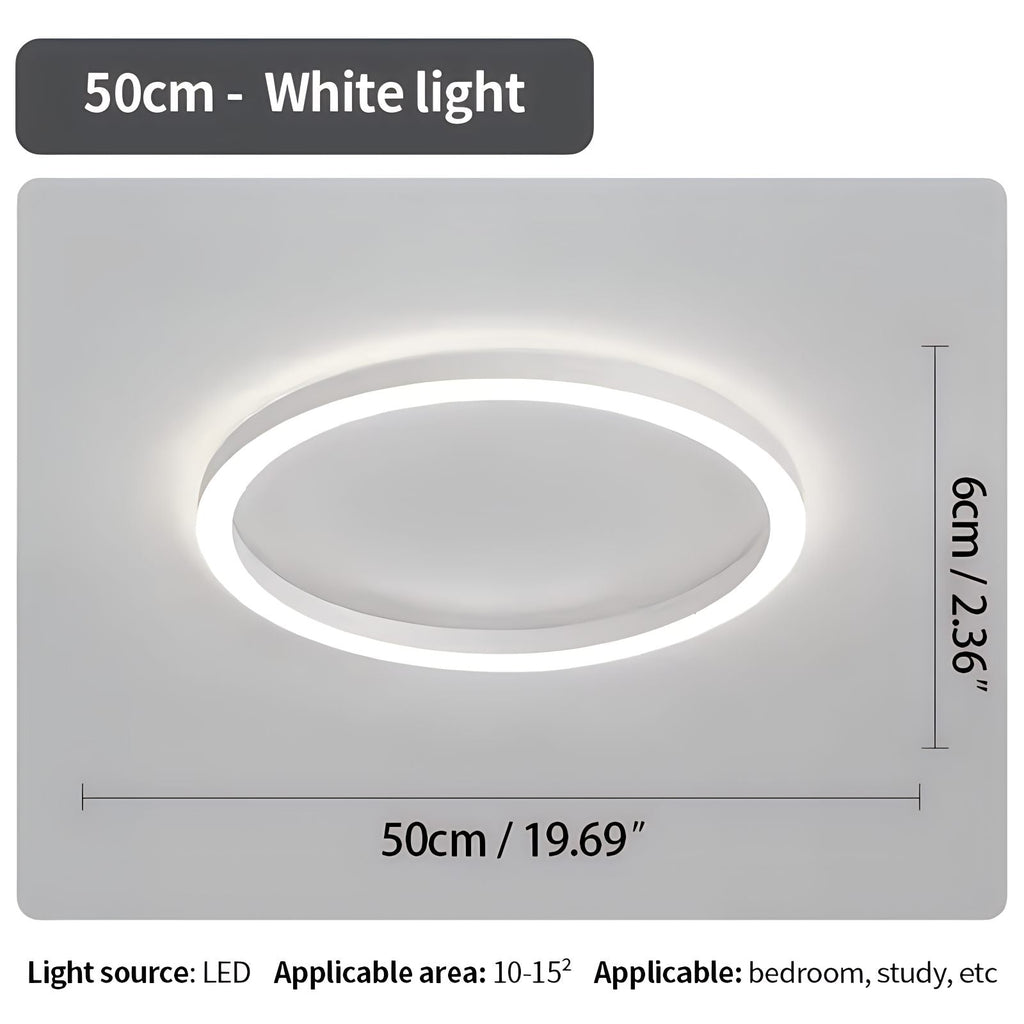 Nordic Circular LED Ceiling Lamp | Energy-Smart, Gentle Diffused Glow & Ideal for Bedroom, Hallway or Living Area