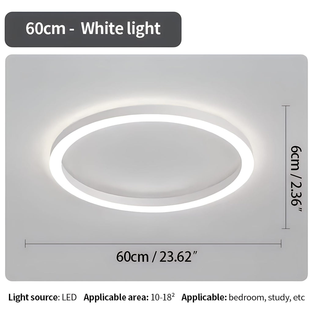 Nordic Circular LED Ceiling Lamp | Energy-Smart, Gentle Diffused Glow & Ideal for Bedroom, Hallway or Living Area