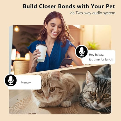 WiFi Automatic Cat Feeder with Camera | Perfect Gifts for Cats, Home Connectivity for Easy Monitoring and Feeding