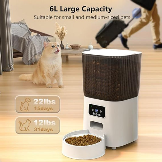 WiFi Automatic Cat Feeder with Camera | Perfect Gifts for Cats, Home Connectivity for Easy Monitoring and Feeding