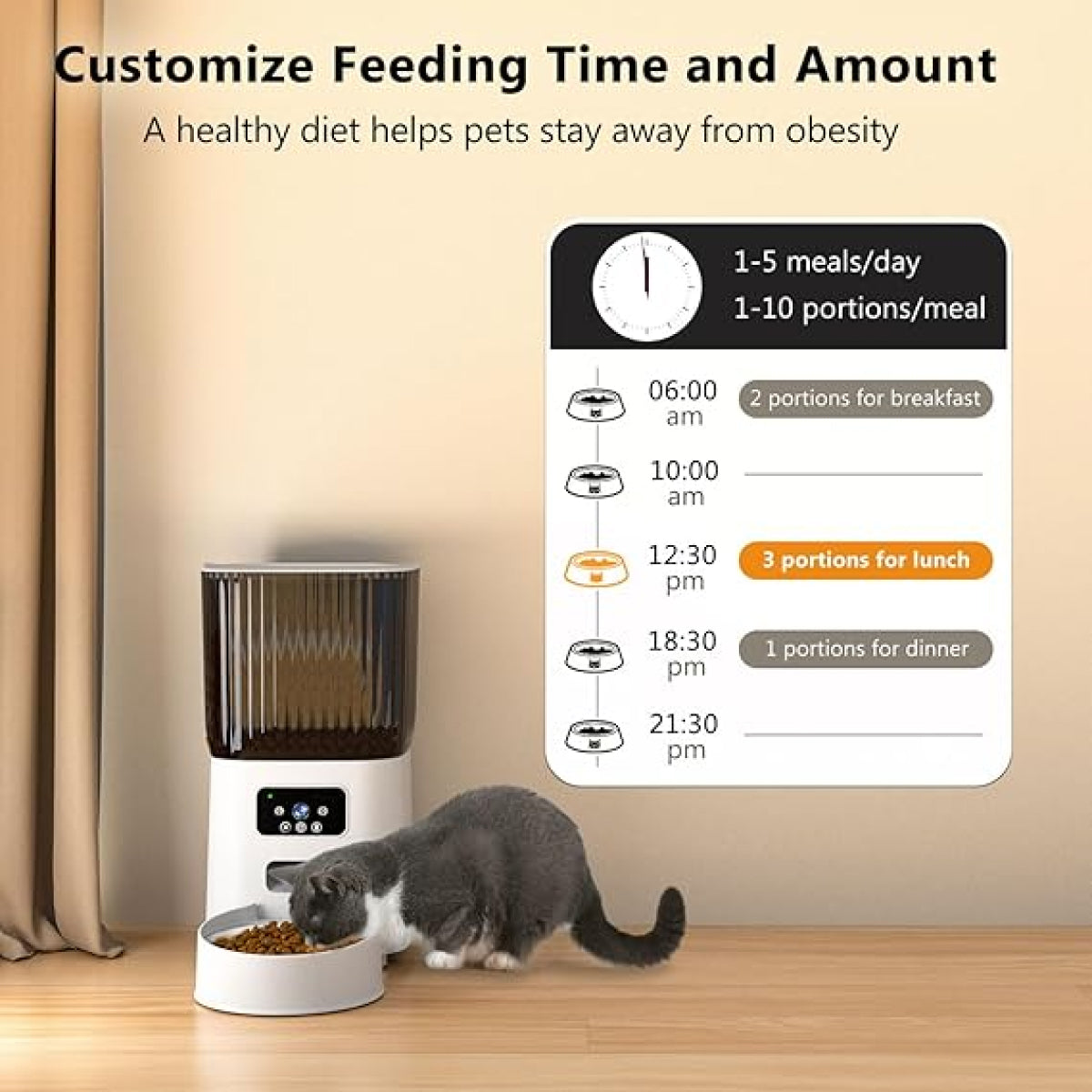 WiFi Automatic Cat Feeder with Camera | Perfect Gifts for Cats, Home Connectivity for Easy Monitoring and Feeding