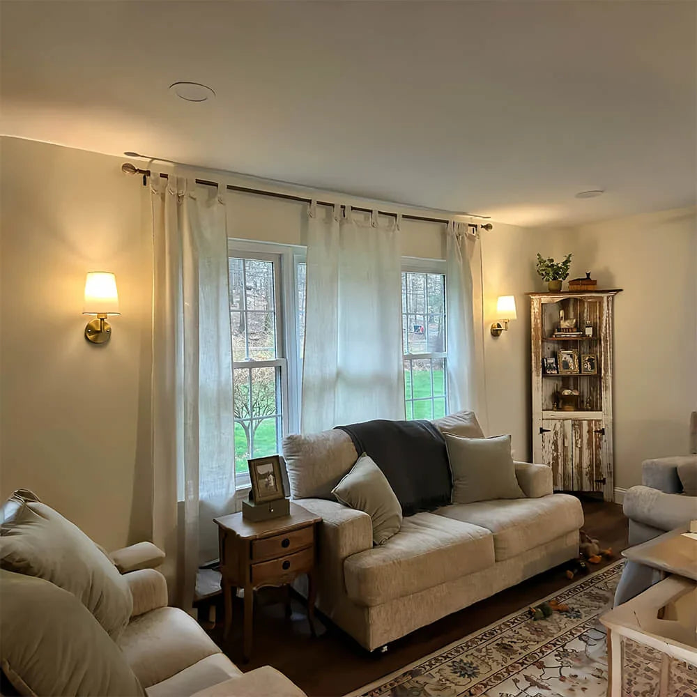 Wireless Fabric Wall Lamp Set - Modern Soft Light Fixtures for Bedroom, Living Room, and Hallway Decor (2 Packs)