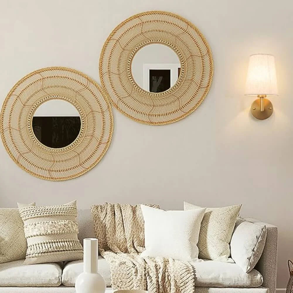 Wireless Fabric Wall Lamp Set - Modern Soft Light Fixtures for Bedroom, Living Room, and Hallway Decor (2 Packs)