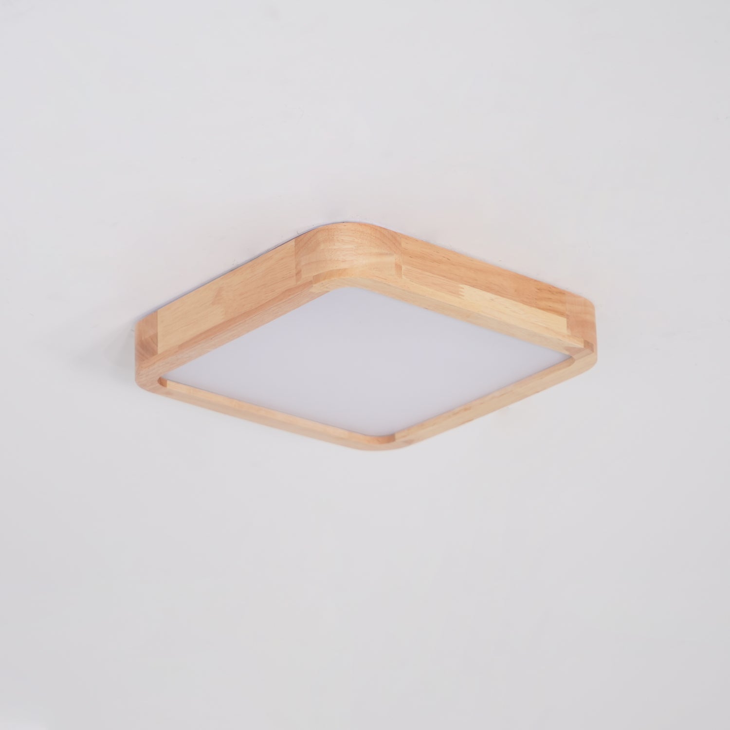 Wooden Geometric Ceiling Light | Adjustable LED, Natural Wood & Acrylic Shades for Modern Home Decor
