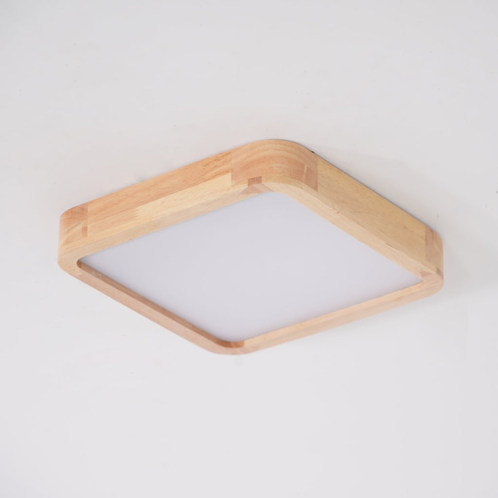Wooden Geometric Ceiling Light | Adjustable LED, Natural Wood & Acrylic Shades for Modern Home Decor