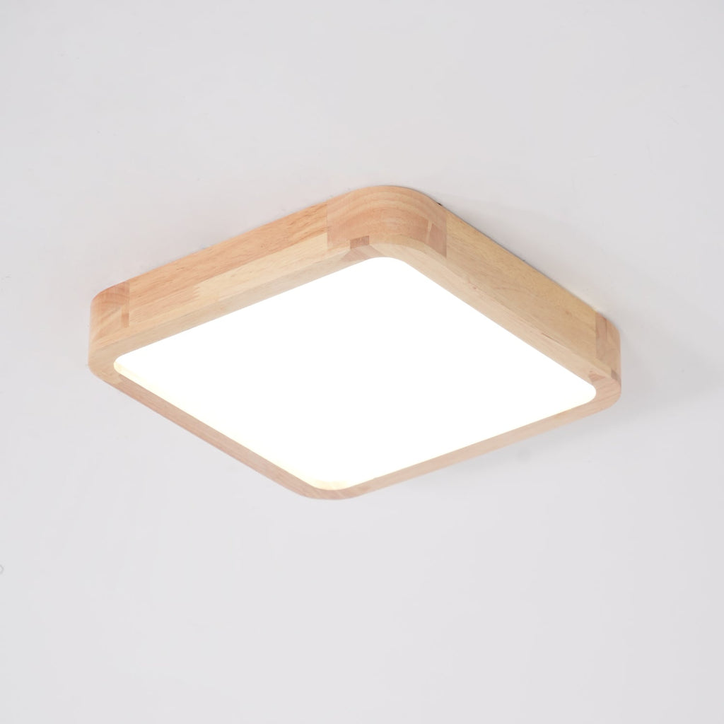 Wooden Geometric Ceiling Light | Adjustable LED, Natural Wood & Acrylic Shades for Modern Home Decor