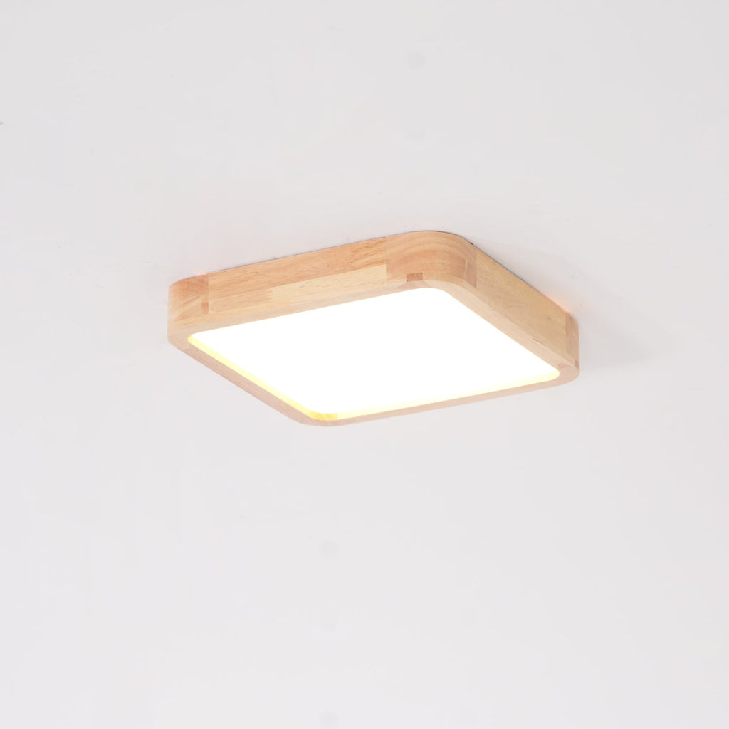 Wooden Geometric Ceiling Light | Adjustable LED, Natural Wood & Acrylic Shades for Modern Home Decor