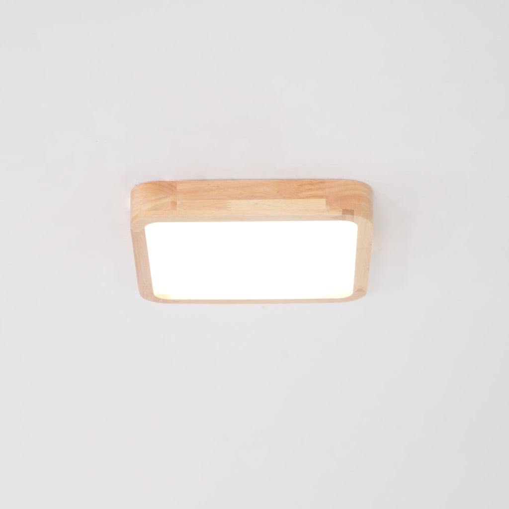 Wooden Geometric Ceiling Light | Adjustable LED, Natural Wood & Acrylic Shades for Modern Home Decor