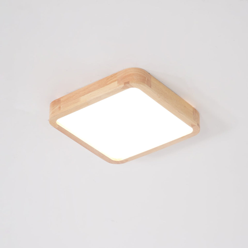 Wooden Geometric Ceiling Light | Adjustable LED, Natural Wood & Acrylic Shades for Modern Home Decor