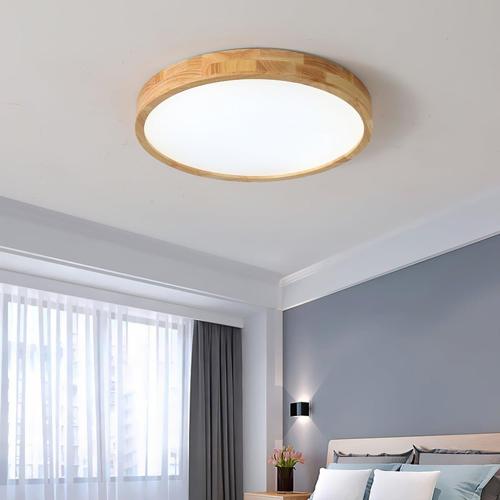 Wooden Geometric Ceiling Light | Adjustable LED, Natural Wood & Acrylic Shades for Modern Home Decor