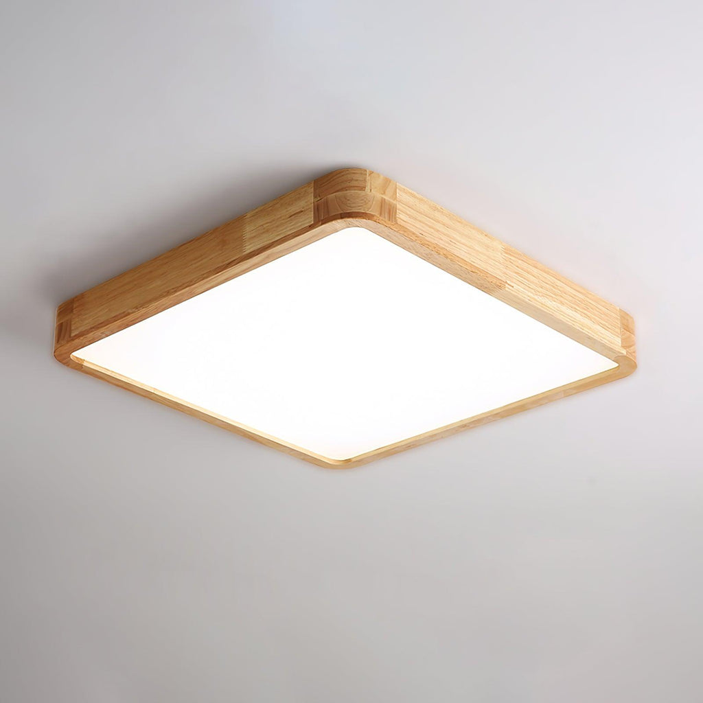 Wooden Geometric Ceiling Light | Adjustable LED, Natural Wood & Acrylic Shades for Modern Home Decor