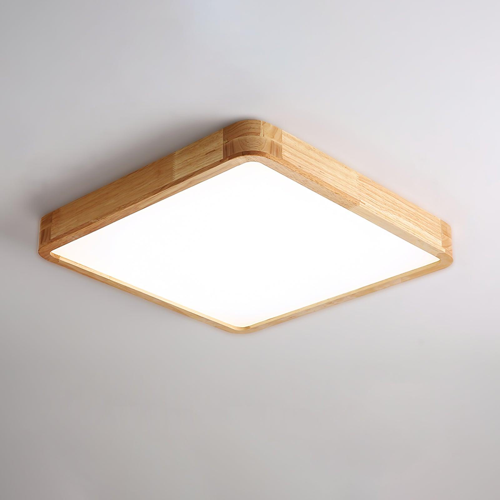 Wooden Geometric Ceiling Light | Adjustable LED, Natural Wood & Acrylic Shades for Modern Home Decor