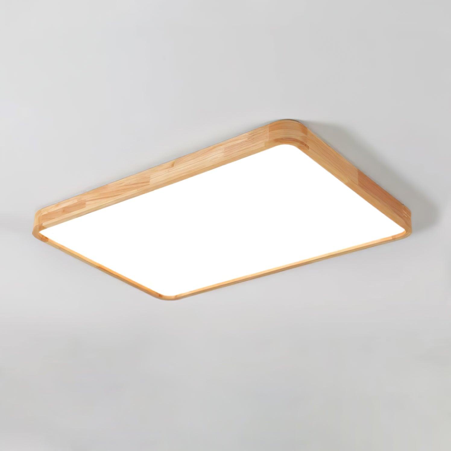 Wooden Geometric Ceiling Light | Adjustable LED, Natural Wood & Acrylic Shades for Modern Home Decor